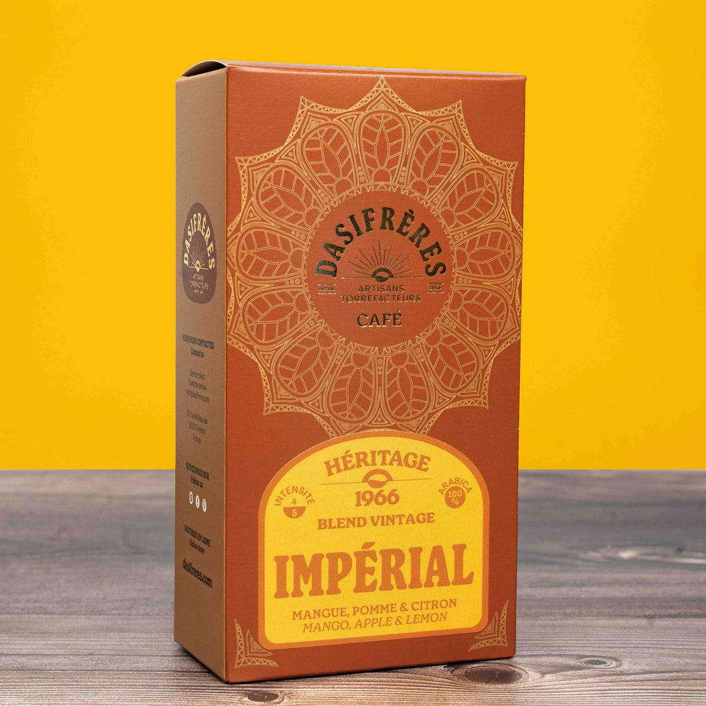 café moulu Impérial blend vintage héritage mangue pomme et citron 100% Arabica 250g