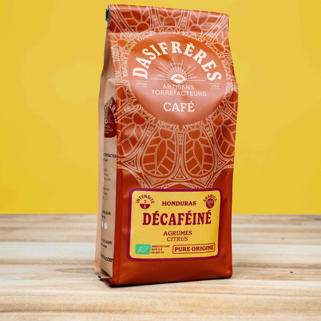 café moulu Décaféiné Honduras bio agrumes 100% Arabica pure origine 250g