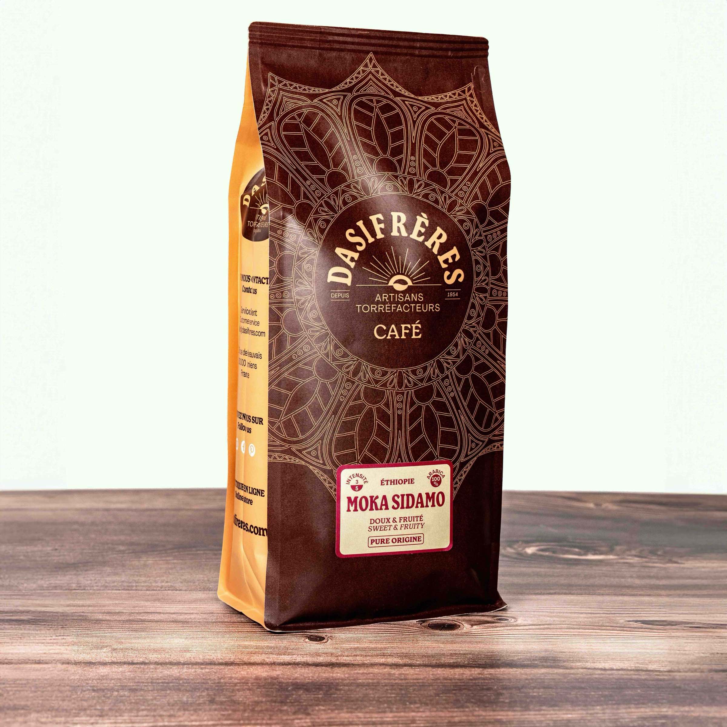 café moulu Moka Sidamo Ethiopie doux et fruité 100% Arabica pure origine kilo