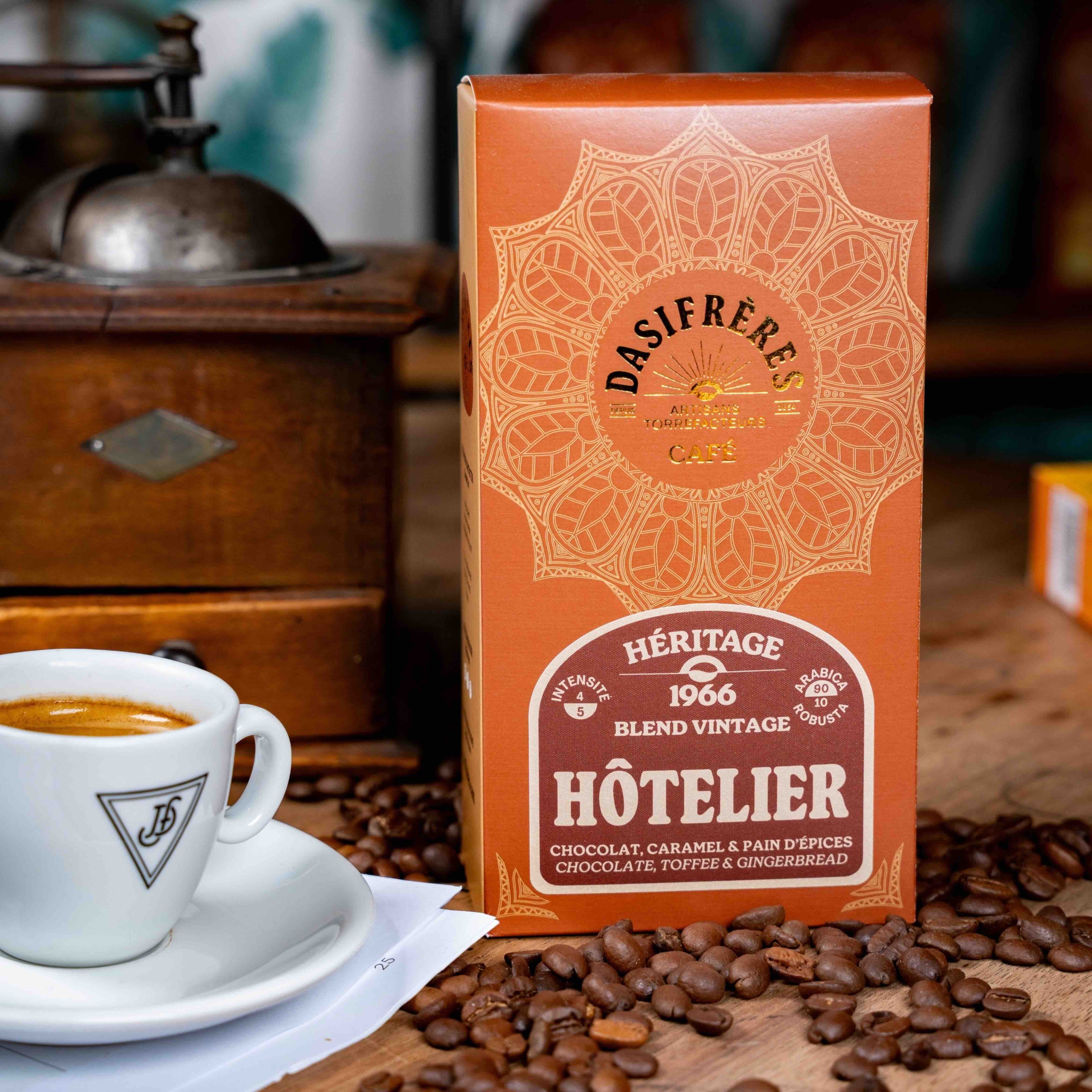 Café moulu Hôtelier blend vintage héritage 1966 chocolat caramel et pain d'épices 250g