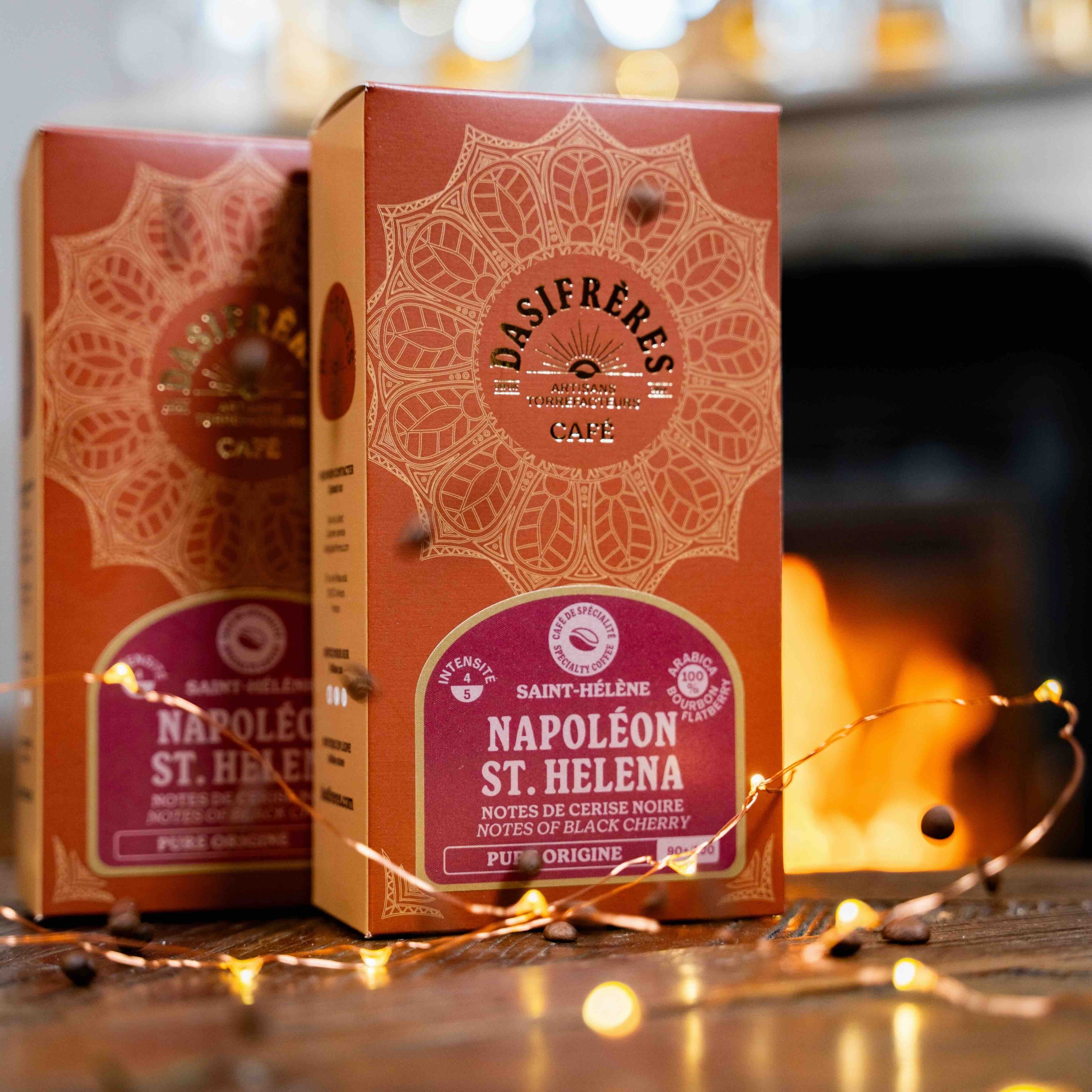 café Napoléon St. Helena notes de cerise noire café de spécialité pure origine 100% Arabica Bourbon Flatberry 250g