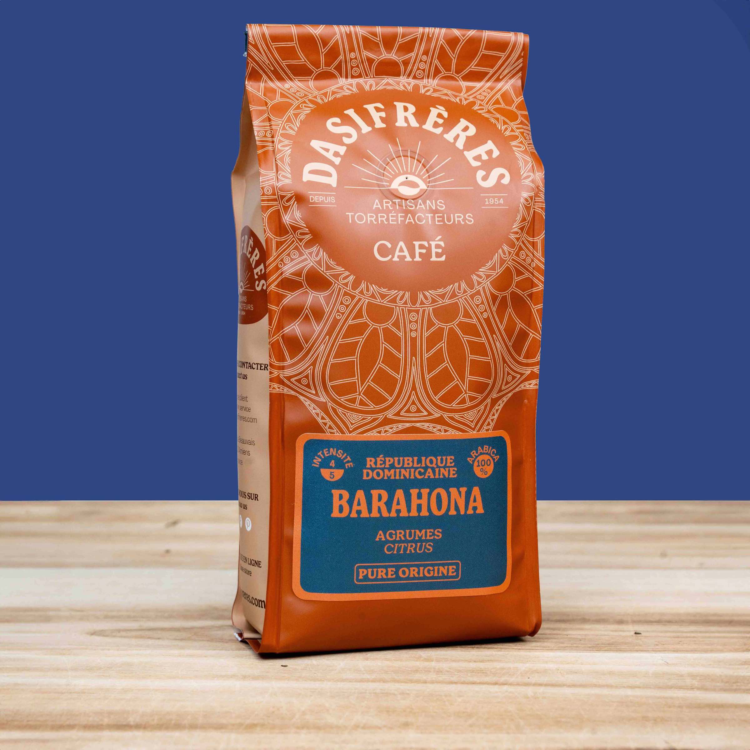 Café grains Barahona République Dominicaine agrumes 100% Arabica pure origine 250g