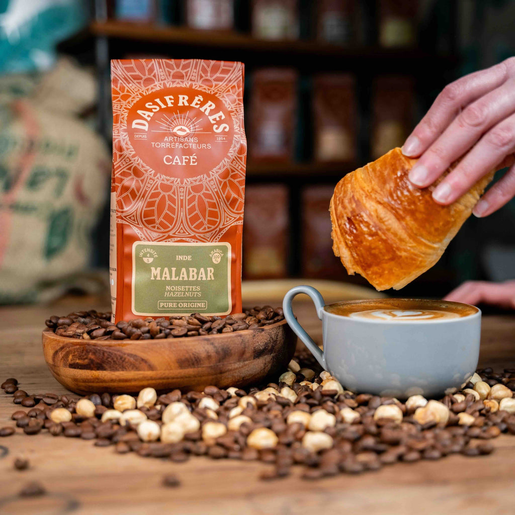 Café moulu Malabar Inde noisettes pure origine 100% Arabica 250g