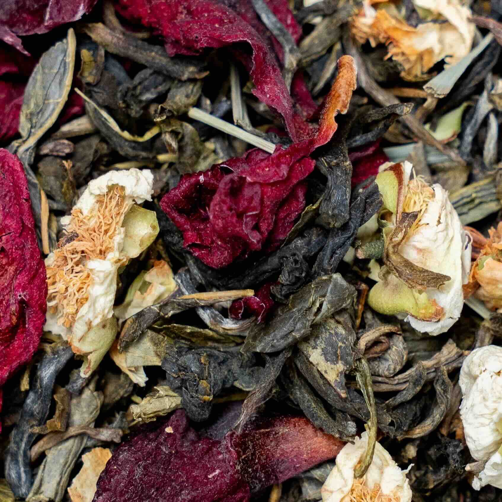 La Pagode en Fleurs mélange de thés blanc et vert au litchi et pivoine vrac