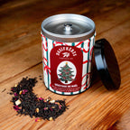 Héritage de Noël Thé noir traditionnel de Noël aux épices orange amandes et vanille Bourbon boîte metal 100g double couvercle réutilisable papier washi
