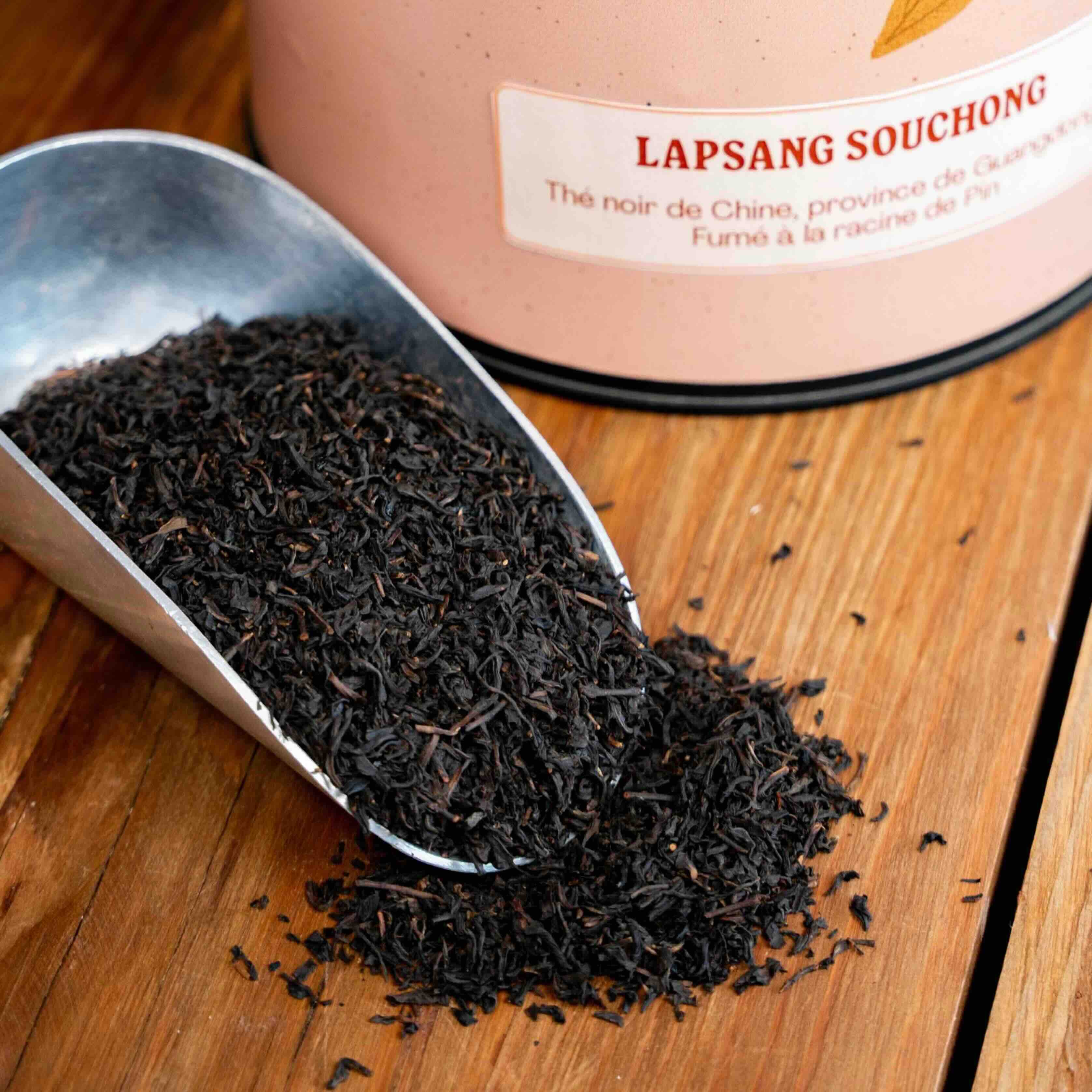 Lapsang Souchong thé noir fumé à la racine de pin vrac