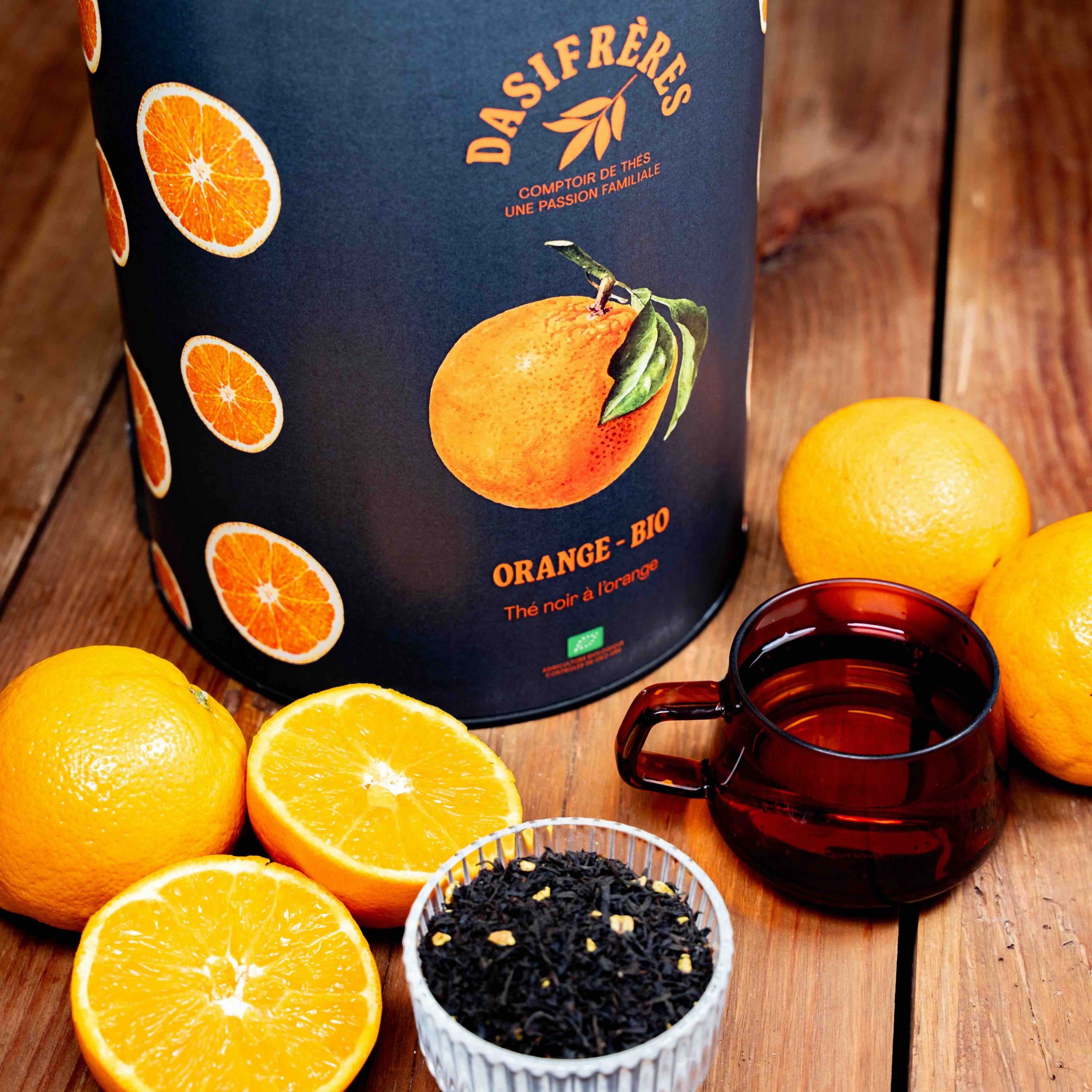 Orange bio thé noir à l'orange vrac