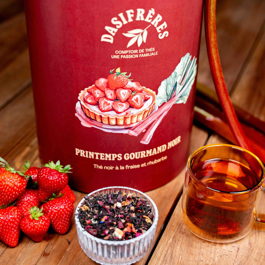 Printemps Gourmand Thé noir fraise rhubarbe vrac