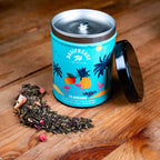 Flamengo thé vert à la mangue et ananas boîte métal 100g réutilisable double couvercle papier washi