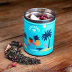 Flamengo thé vert à la mangue et ananas boîte métal 100g réutilisable double couvercle papier washi