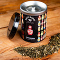 Matriochka thé vert aux agrumes boîte métal 100g réutilisable double couvercle papier washi