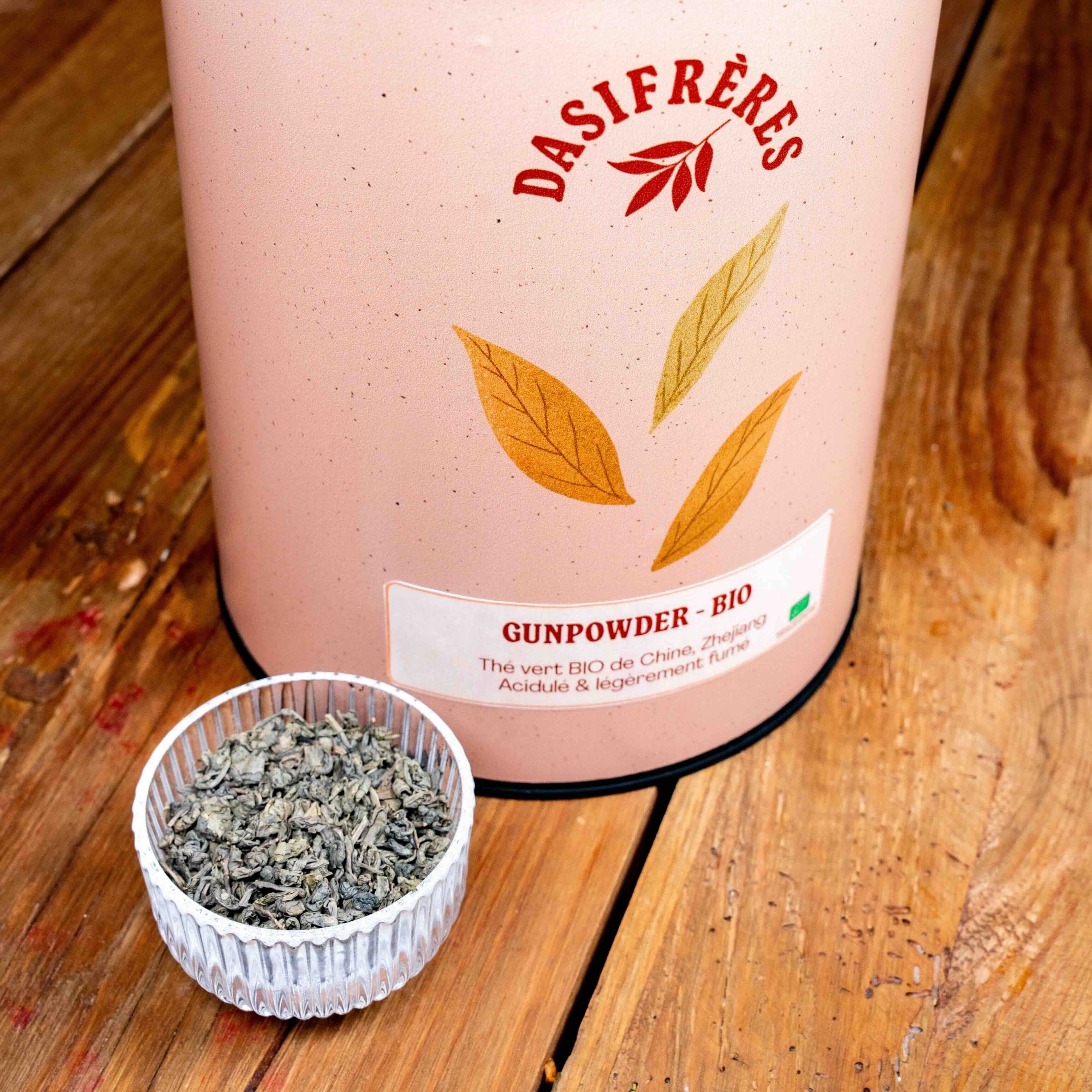 Gunpowder bio thé vert de Chine acidulé et légèrement fumé vrac