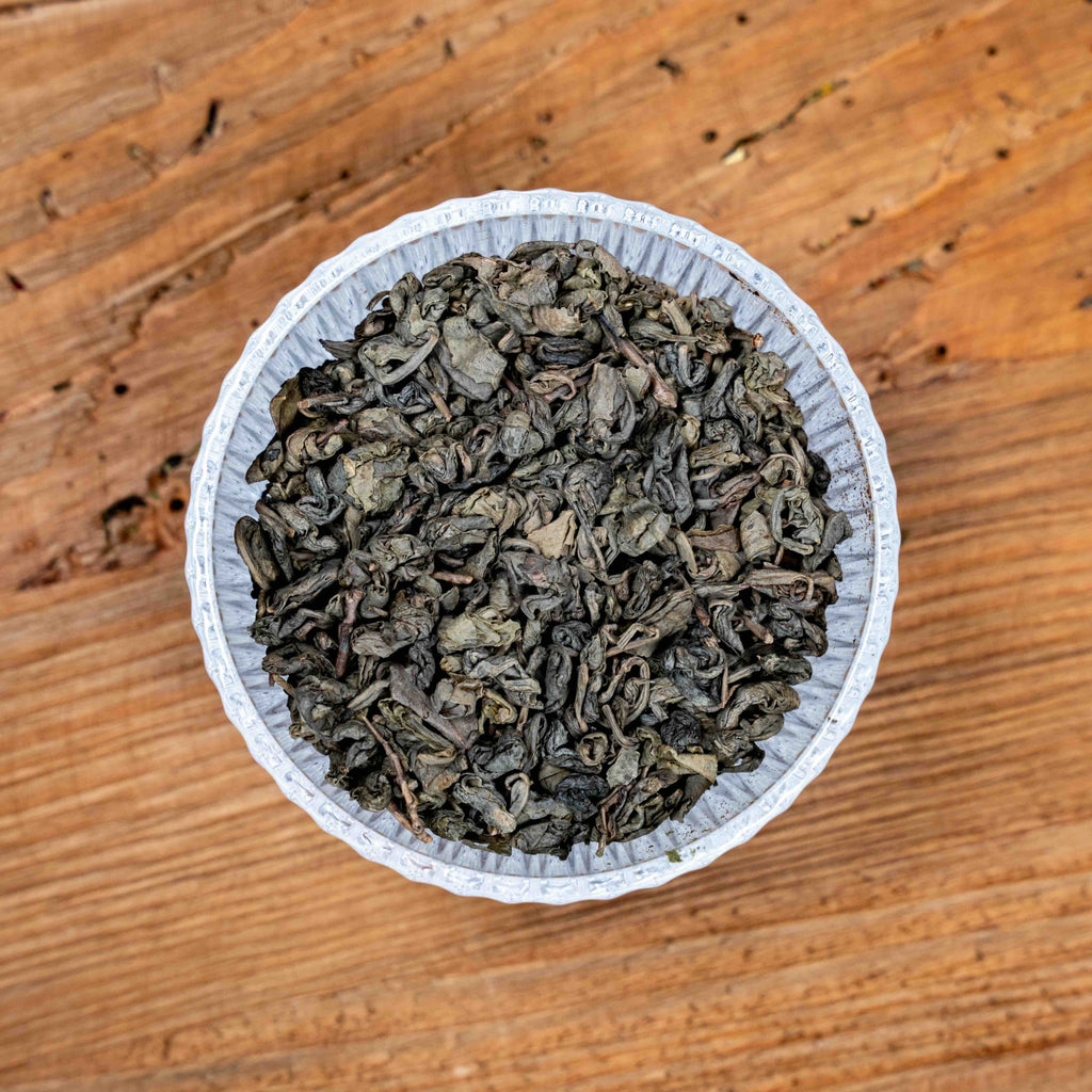 Gunpowder bio thé vert de Chine acidulé et légèrement fumé vrac