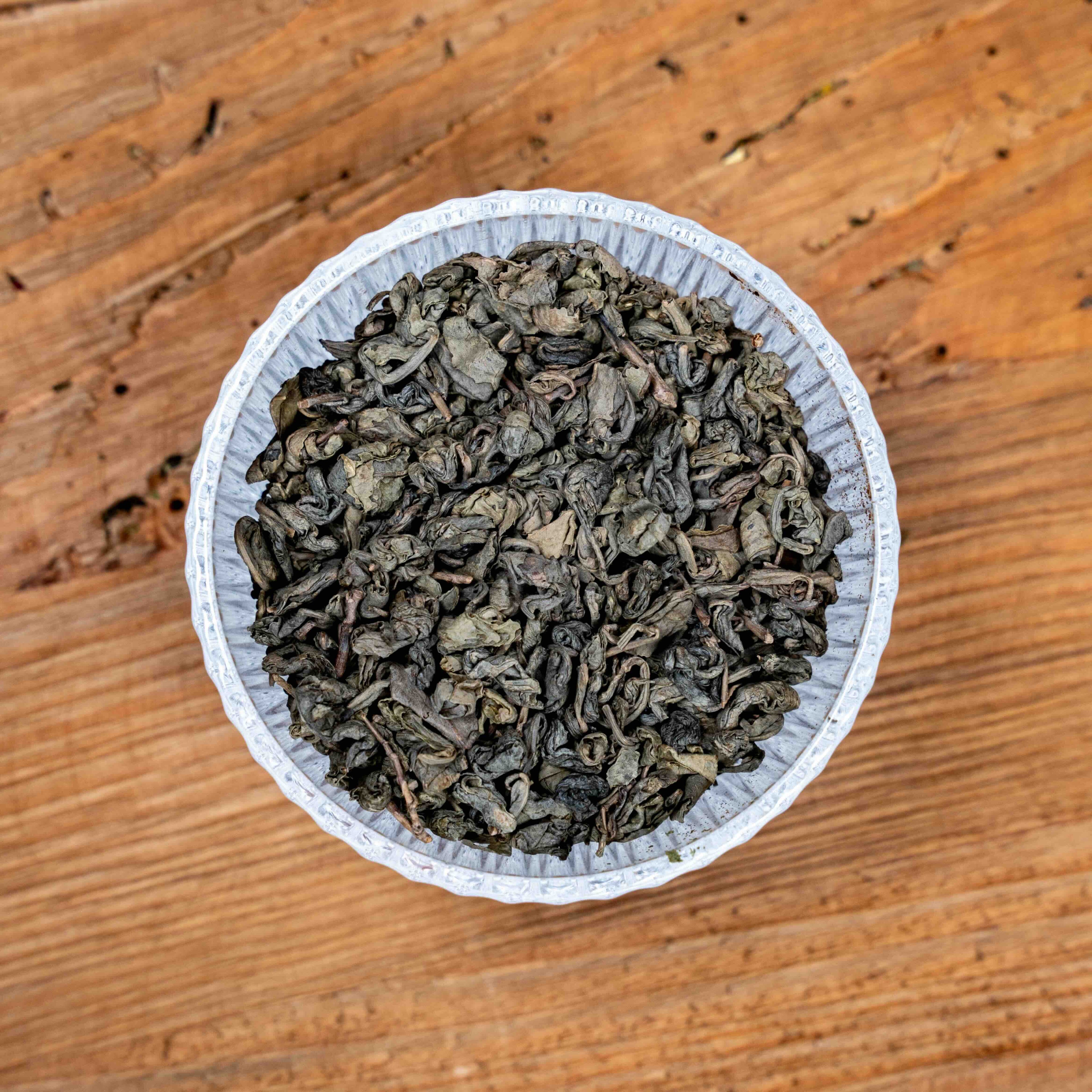 Gunpowder bio thé vert de Chine acidulé et légèrement fumé vrac