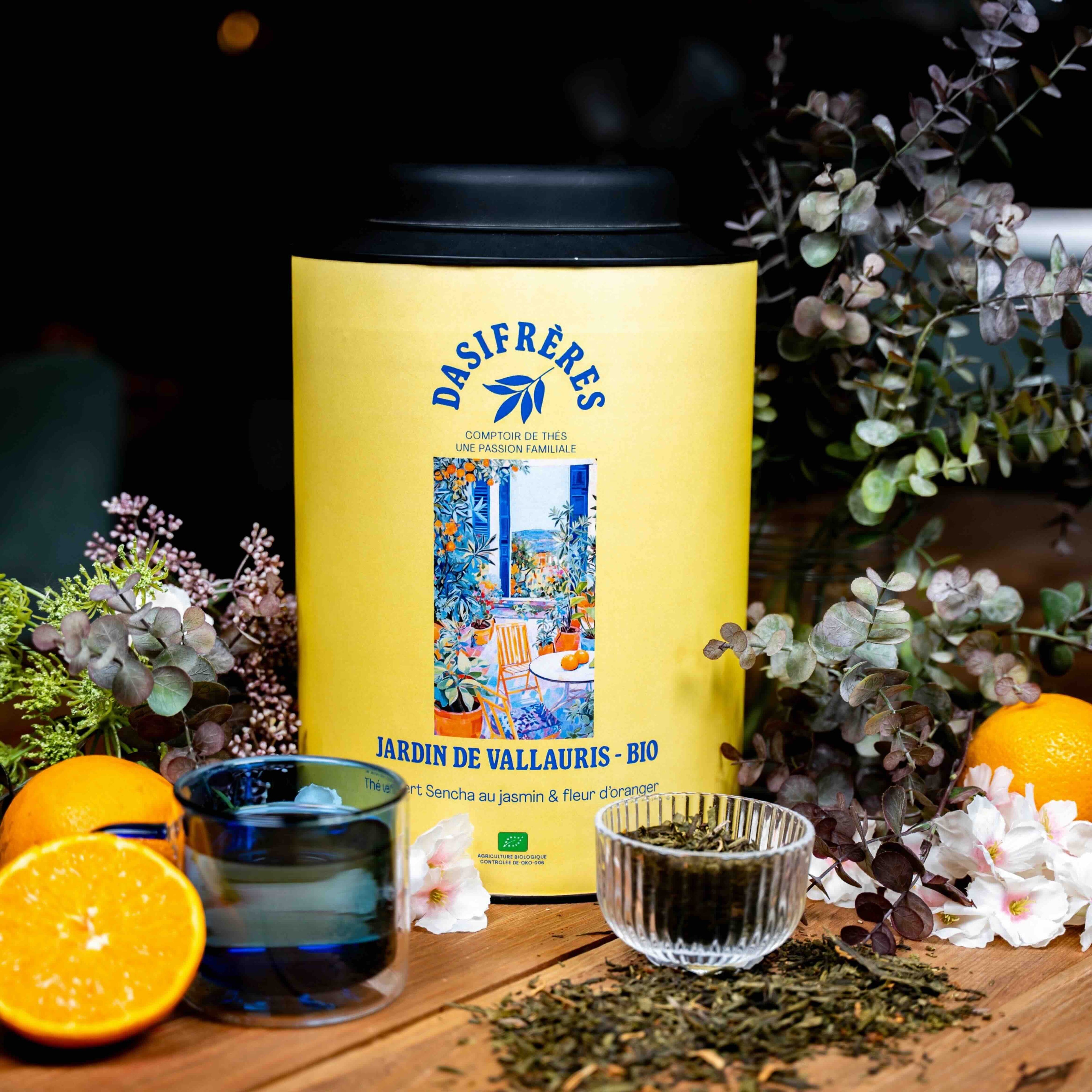 Jardin de Vallauris bio Thé vert Sencha jasmin et fleur d'oranger vrac