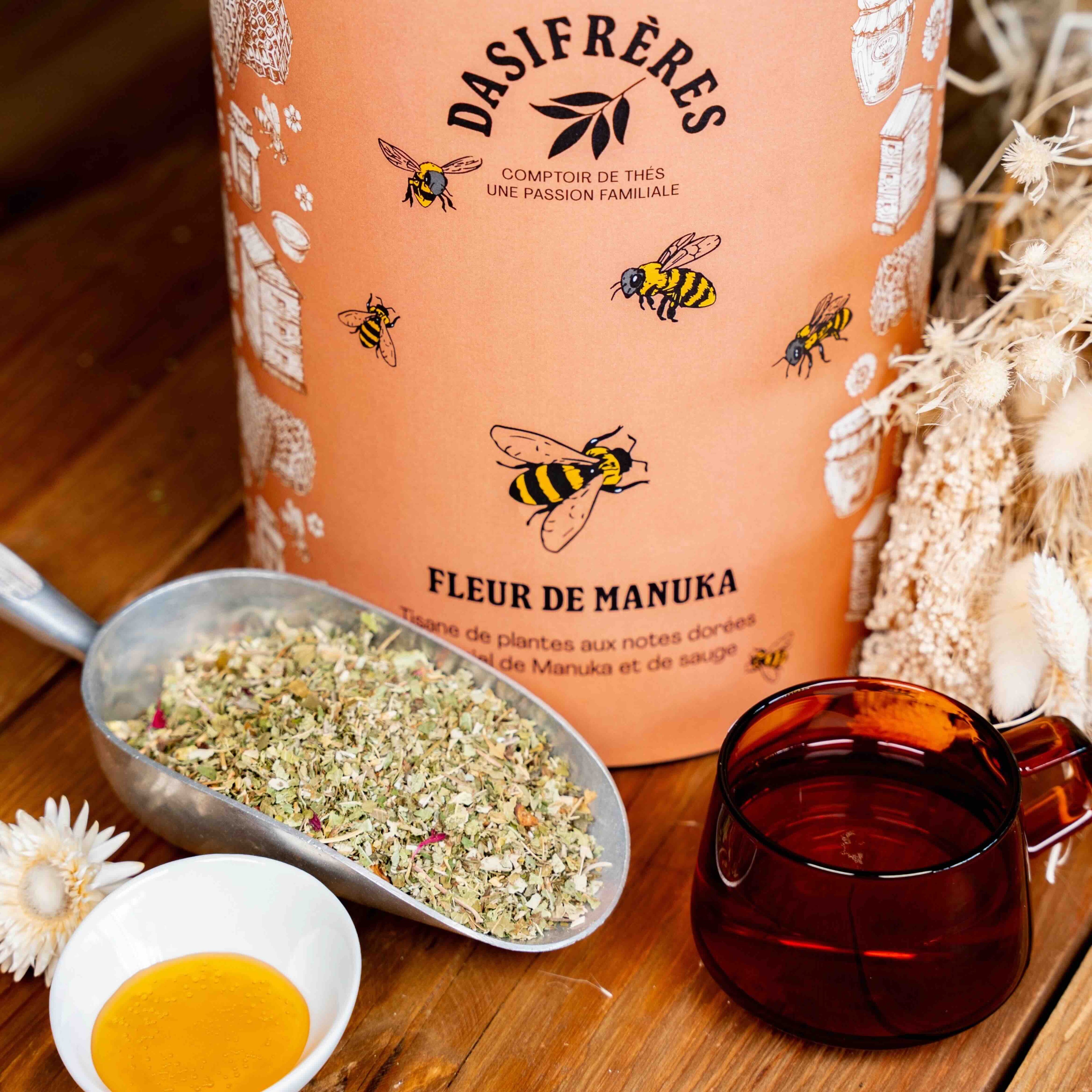 Fleur de Manuka Tisane de plantes aux notes dorées de miel et de sauge vrac
