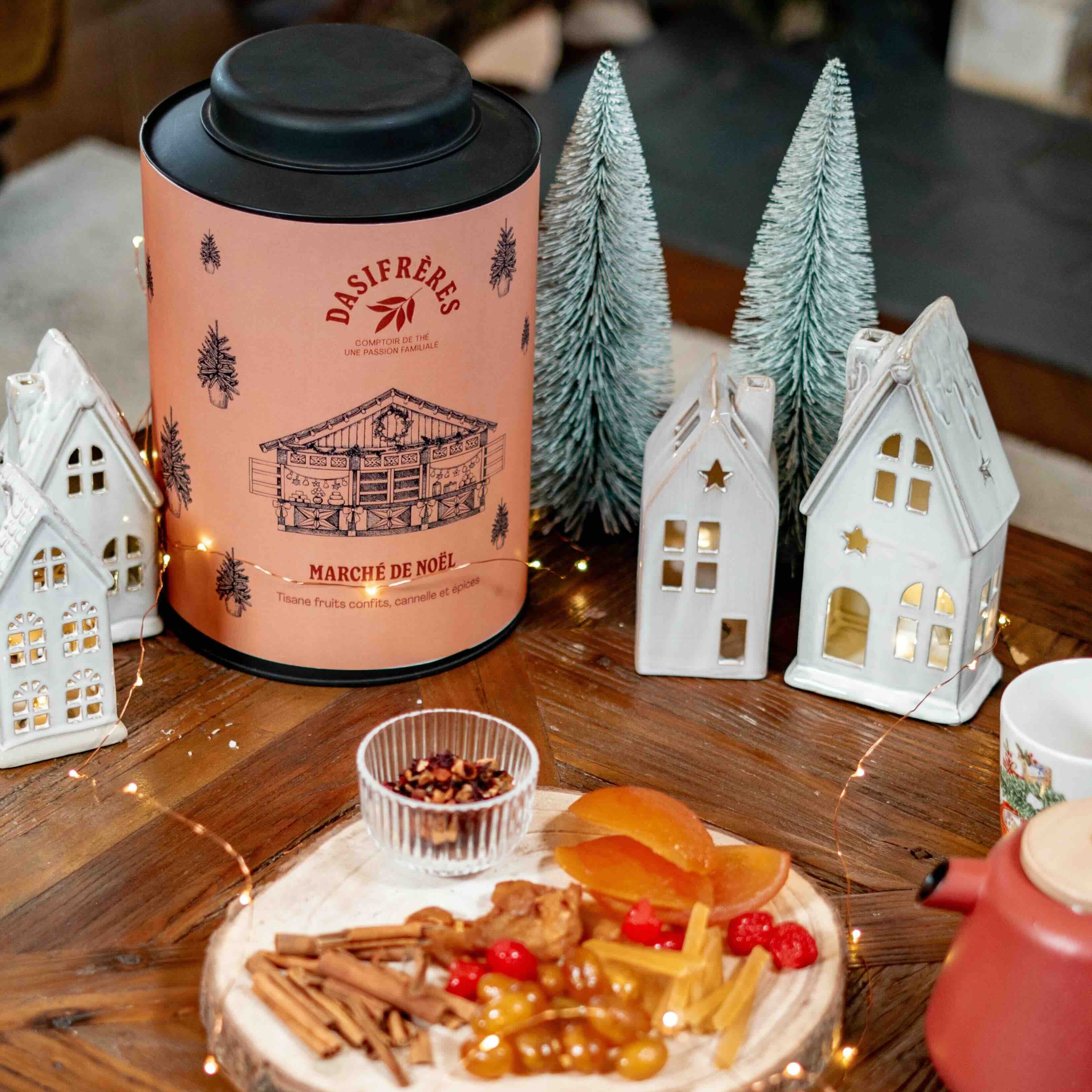Marché de Noël Tisane fruits confits cannelle et épices vrac